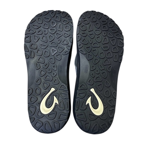 Olukai Ohana Flip Flops Thong Sandals Men's 16 Gray Black Shoes - Picture 7 of 10